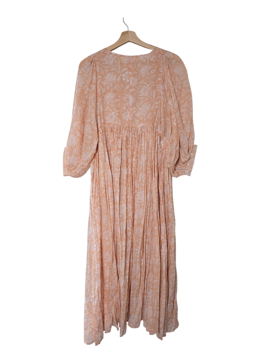 DAUGHTERS OF INDIA Kyra Midi Dress Apricot Blush Small NWT - Picture 10 of 10